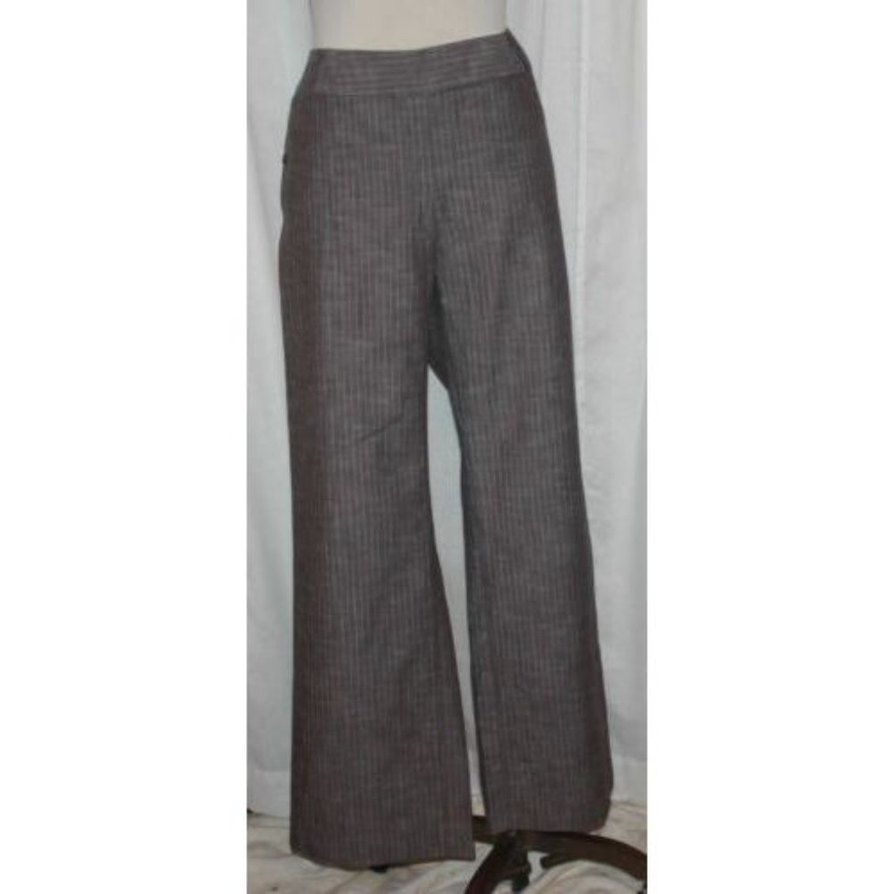 Women's Ab Studio Gray Pin Striped Dress Pants Size 14